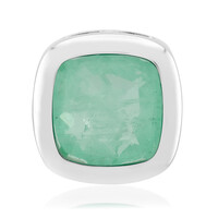 Colgante en plata con Cuarzo verde pastel