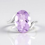 Anello in argento con Ametista Rose de France