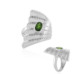 Anello in argento con Diopside Russo (SAELOCANA)
