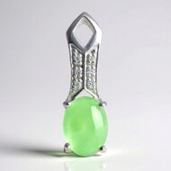 Colgante en plata con Crisoprasa imperial