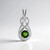 Ciondolo in argento con Diopside Russo