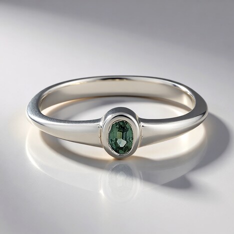 Anello in argento con Zaffiro Montana