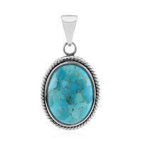 Ciondolo in argento con Turchese Kingman Mohave Blu (Faszination Türkis)