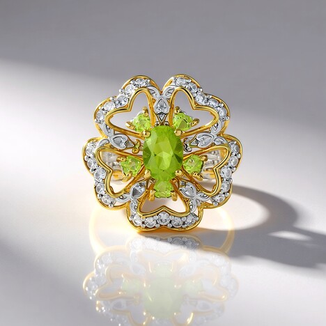 Anello in argento con Peridoto (Gems en Vogue)