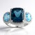 Bague en argent et Topaze bleu de Londres (de Melo Essence)