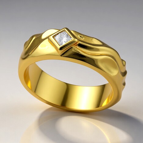 Anello in oro con Diamante I1 (H) (de Melo)