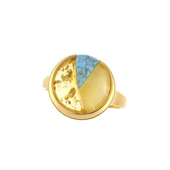 Zilveren ring met een Baltische citroen barnsteen