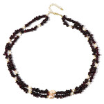 Edelstein-Silberhalskette