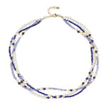 Edelstein-Silberhalskette (Riya)