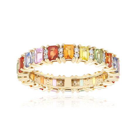 Anillo en oro con Zafiro amarillo