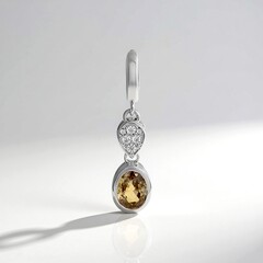 Ciondolo in argento con Zircone Canarino
