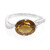 Zilveren ring met een cognac kwarts
