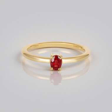 Tanzanian Ruby Silver Ring
