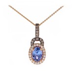 Collar en oro con Tanzanita AAA