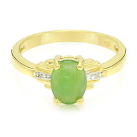 Bague en argent et Chrysoprase impériale