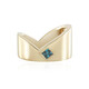 Anello in argento con Diamante Blu I3