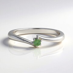 Anello in argento con Demantoide del Madagascar (John Ferry)