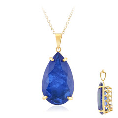 Zilveren halsketting met een Blauwe kwarts