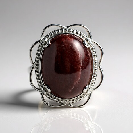 Anello in argento con Thulite