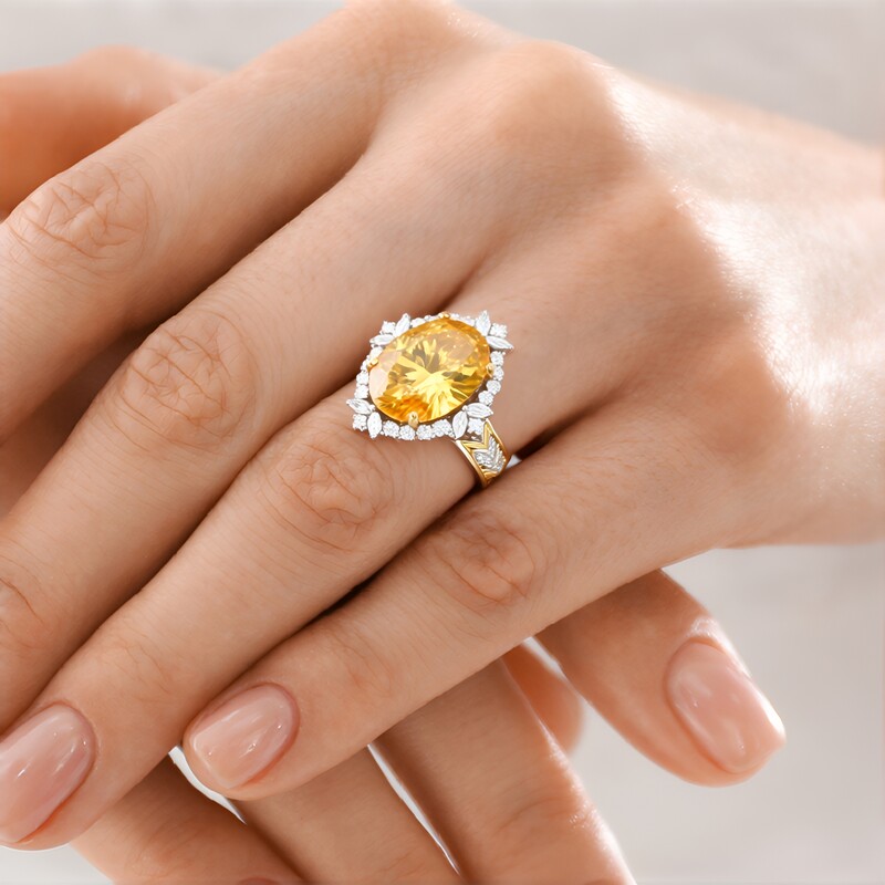 Anillo en plata con Citrino (Gems en Vogue)