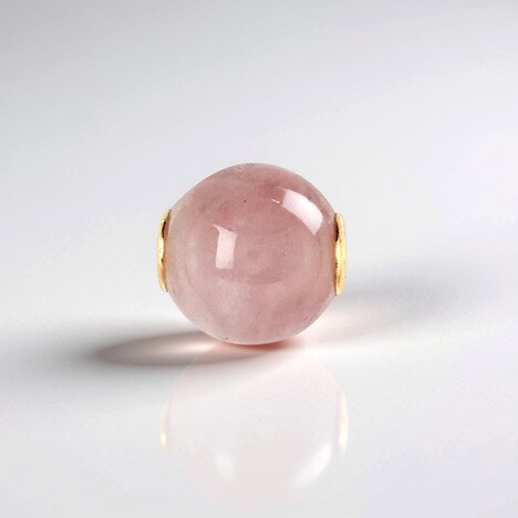 Ciondolo in argento con Quarzo Rosa (MONOSONO COLLECTION)