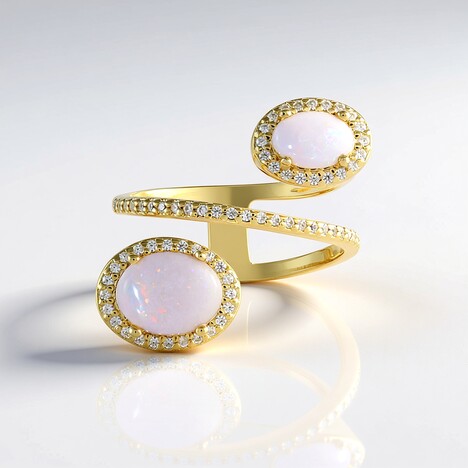 Anello in argento con Opale Australiano