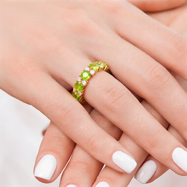 Idocrase Silver Ring