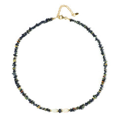 Collana in argento con Zaffiro Blu del Madagascar