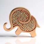 Pendentif en or et Diamant rose de France SI1 d'Argyle  (Annette)