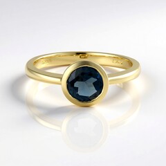 9K London Blue Topaz Gold Ring