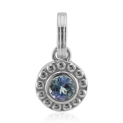 Nicht erhitzter Tansanit-Silberanhänger (Pallanova)