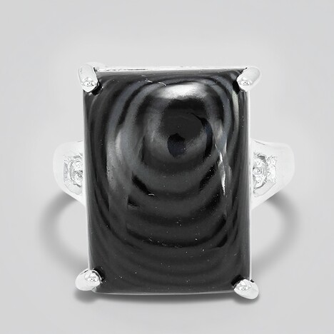 Anello in argento con Psilomelano