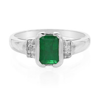 Bague en argent et Emeraude de Bahia