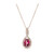 Collana in oro con Rodolite