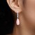 Pinkfarbener Opal-Silberohrringe (de Melo Essence)