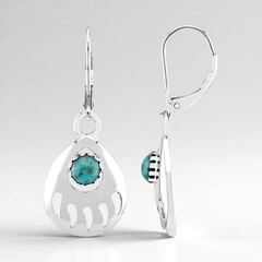Orecchini in argento con Turchese Kingman Mohave Blu (Jones Lee)