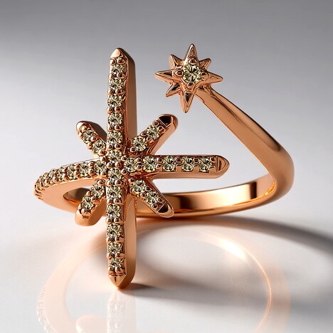 Anello in oro con Diamante Rose de France SI1 di Argyle (Annette)