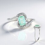 Anello in argento con Smeraldo Color Paraiba