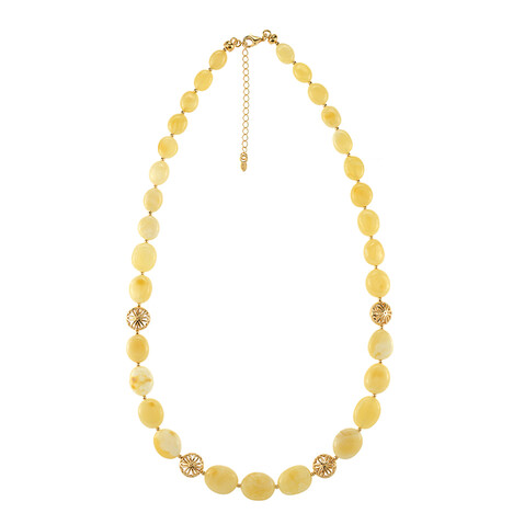 Baltischer Milky-Bernstein-Silbercollier (dagen)