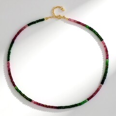 Collana in argento con Tormalina Rosa Nigeriana