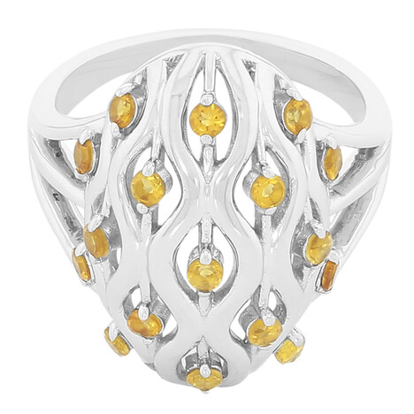Bague en argent et Citrine