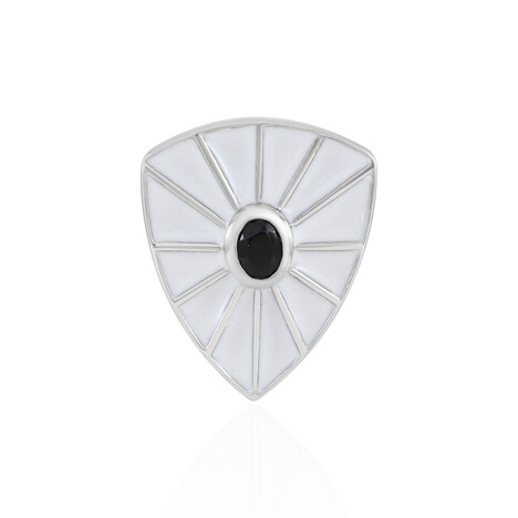 Zilveren hanger met een zwarte spinel (MONOSONO COLLECTION)