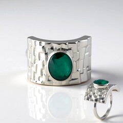 Anello in argento con Grandidierite