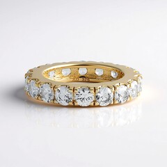 Anello in oro con Zaffiro Bianco (de Melo Gold)