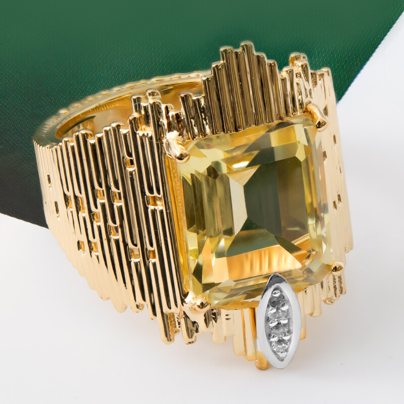 Limonen-Quarz-Silberring