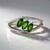 Bague en argent et Diopside de Russie