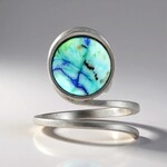 Anello in argento con Azzurrite (MONOSONO COLLECTION)