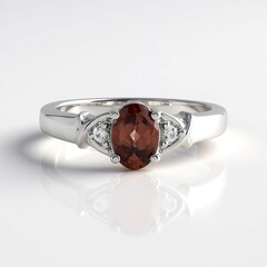Anello in argento con Zircone Champagne