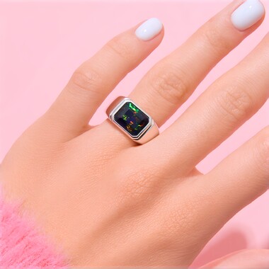 Mezezo Opal Silver Ring