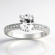 Anillo en plata con Topacio blanco